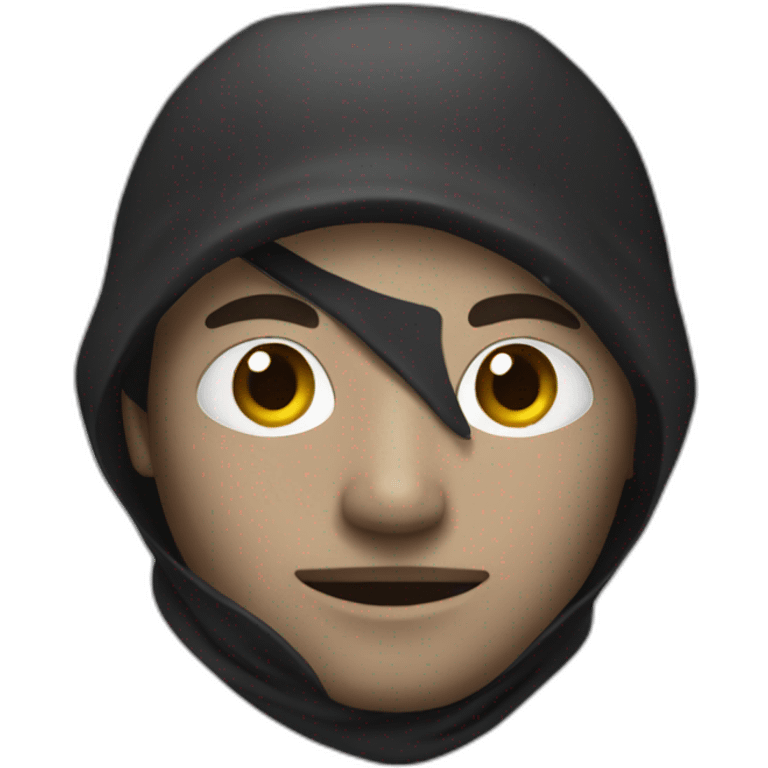 thief with black and white clothe emoji