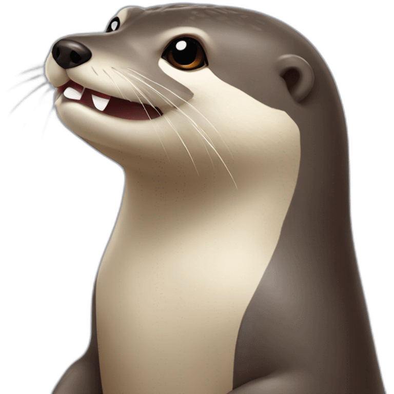 Loutre et oiseau emoji