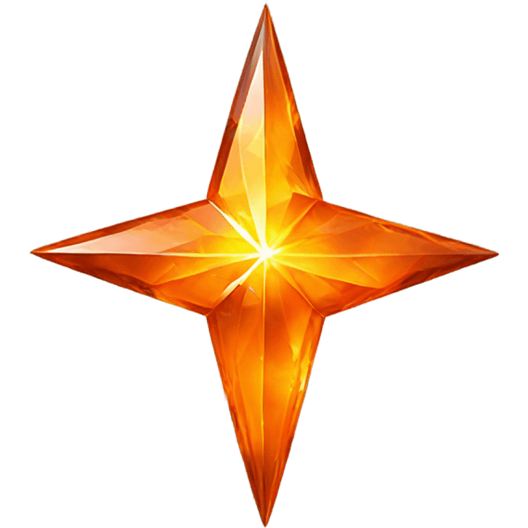 Crystal stars orange emoji