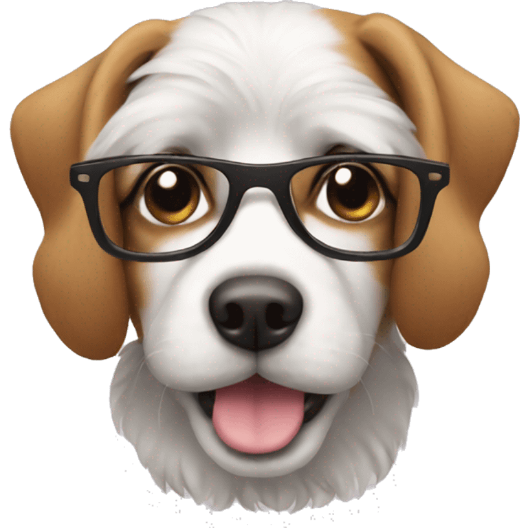 dog with glasses emoji