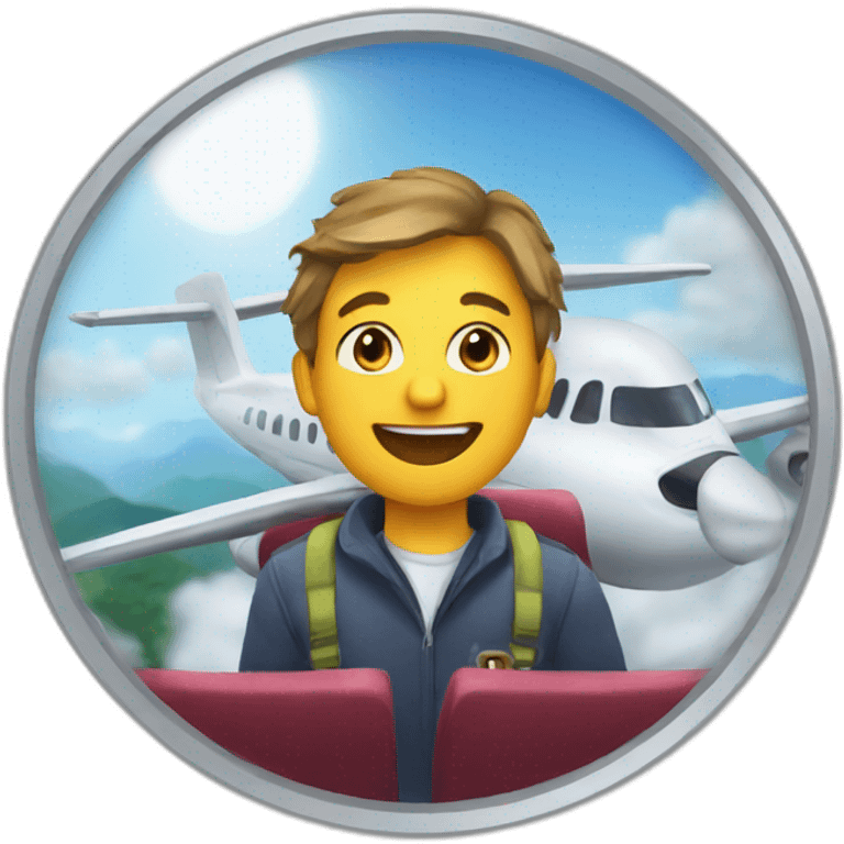 chat sur avion emoji