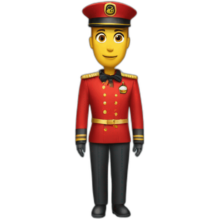 robot bellboy red uniform emoji