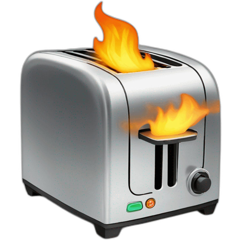 money on fire in a toaster emoji