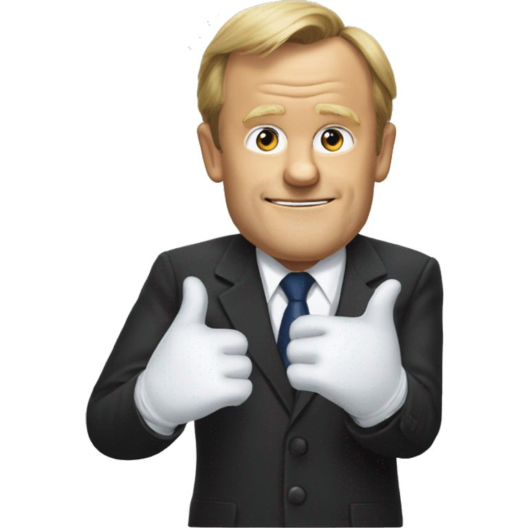 donald tusk wearing gloves emoji