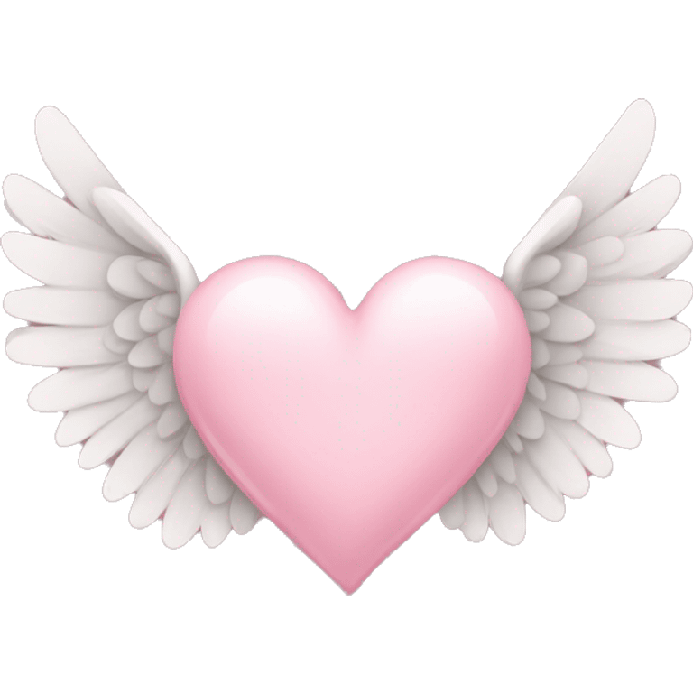 light pink heart with wings emoji