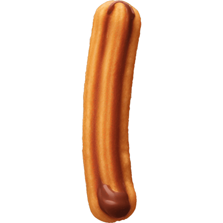 Chocolate dipped churro emoji