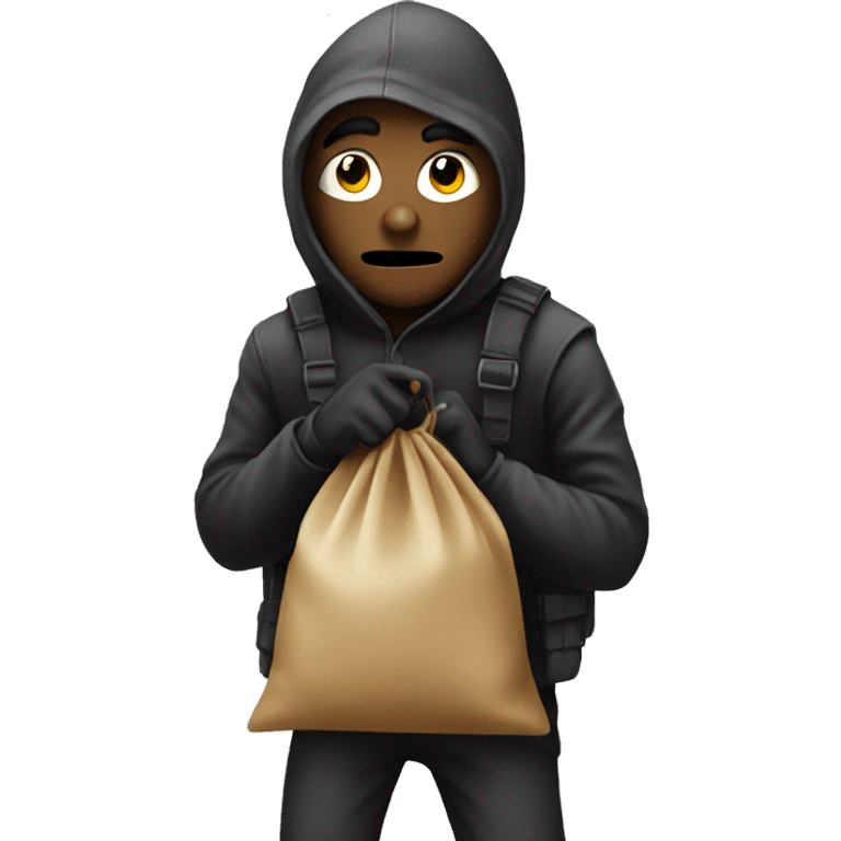 Robber with bag over shoulder emoji