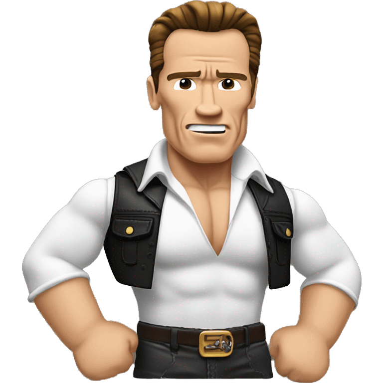 Arnold Schwarzenegger with German leather Parts emoji