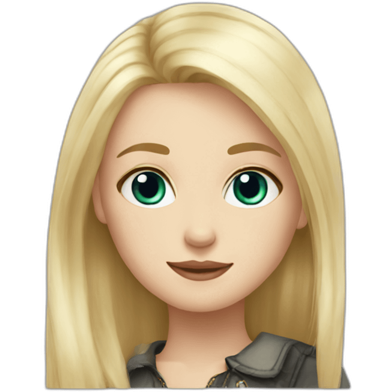 Blonde girl with Putin cat emoji