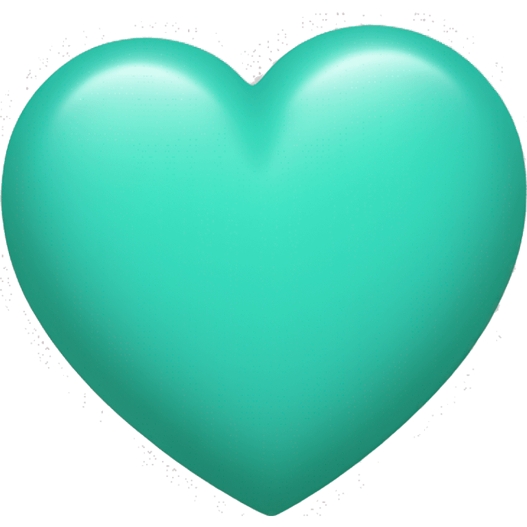 Turquoise and green heart  emoji