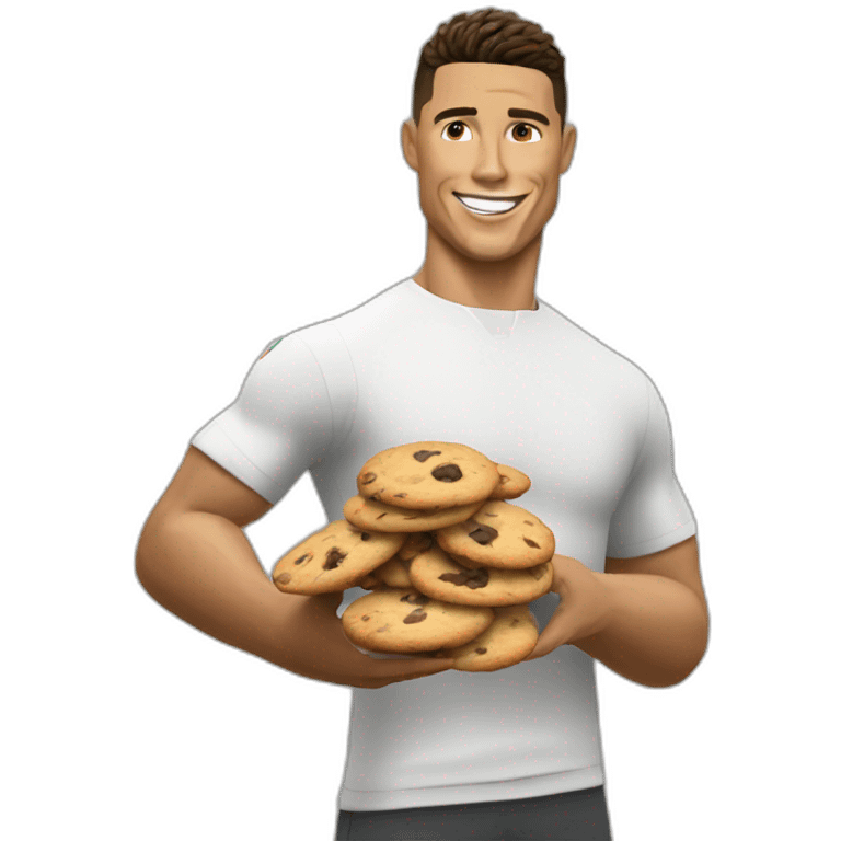 Ronaldo qui mange un cookies emoji