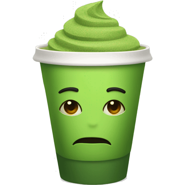 Matcha in a To go cup without face  emoji