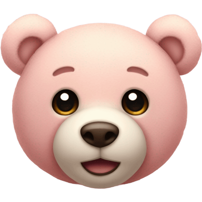 pastel pink teddy bear emoji