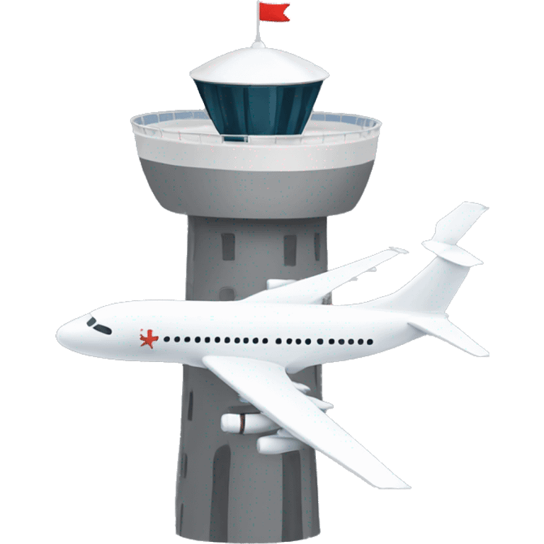 Plane and tower emoji