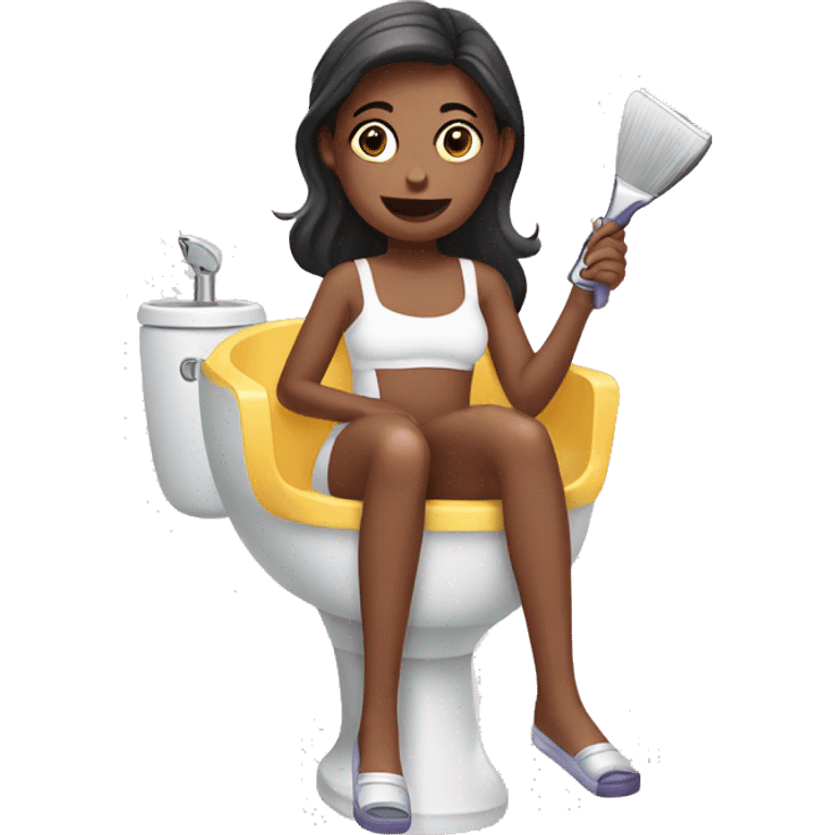 Girl shaving her legs emoji