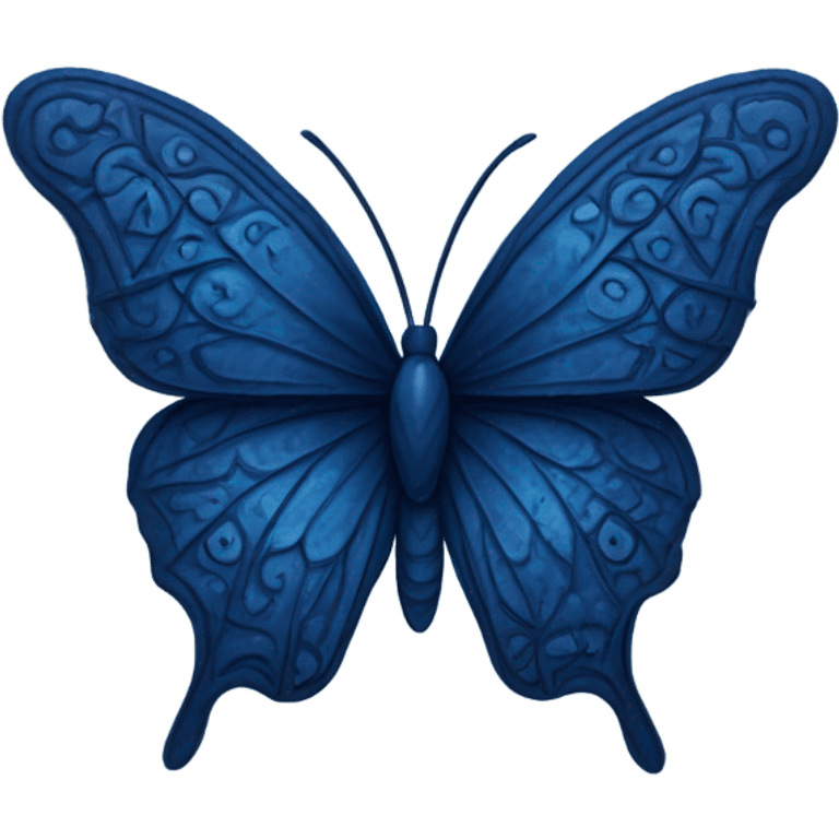 dark blue butterfly  emoji