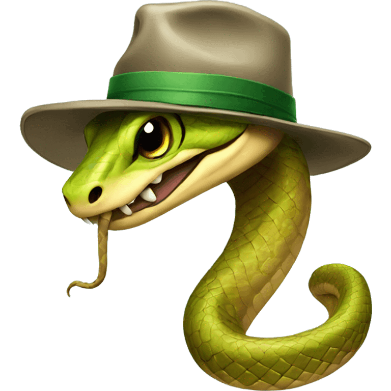 Snake with hat  emoji