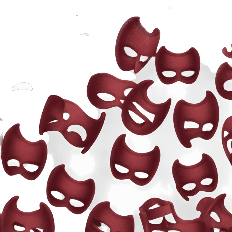 burgundy theatrical masks emoji