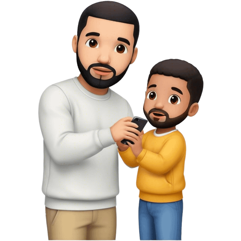 Drake and a little kid emoji