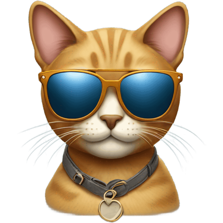 Cat with sunglasses emoji