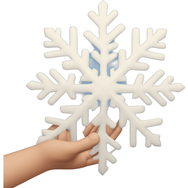 snowflake in the palm of your hand emoji