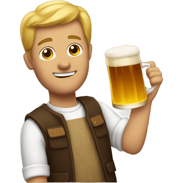 Man with beer in hand emoji