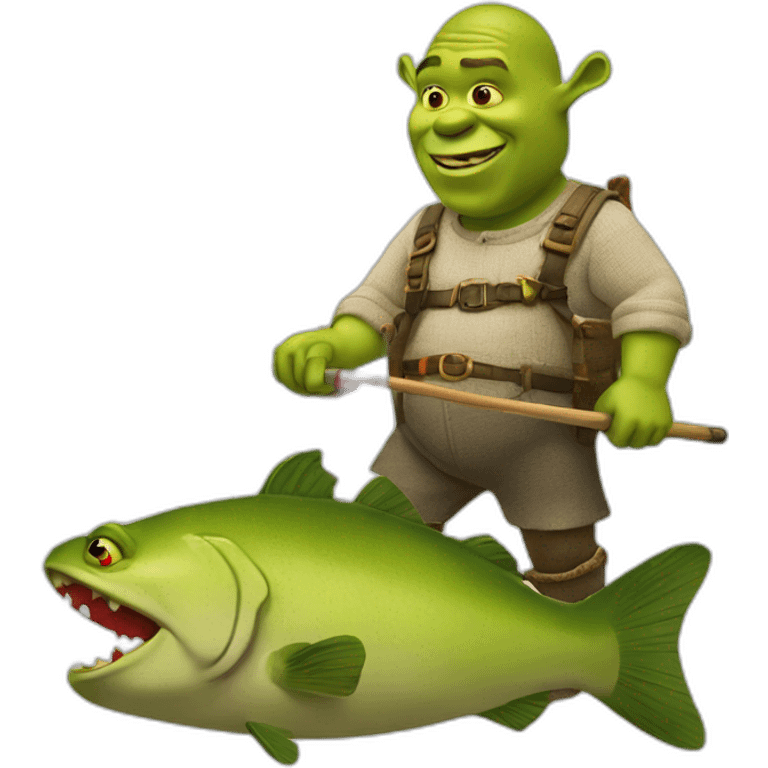 Shrek fishing emoji