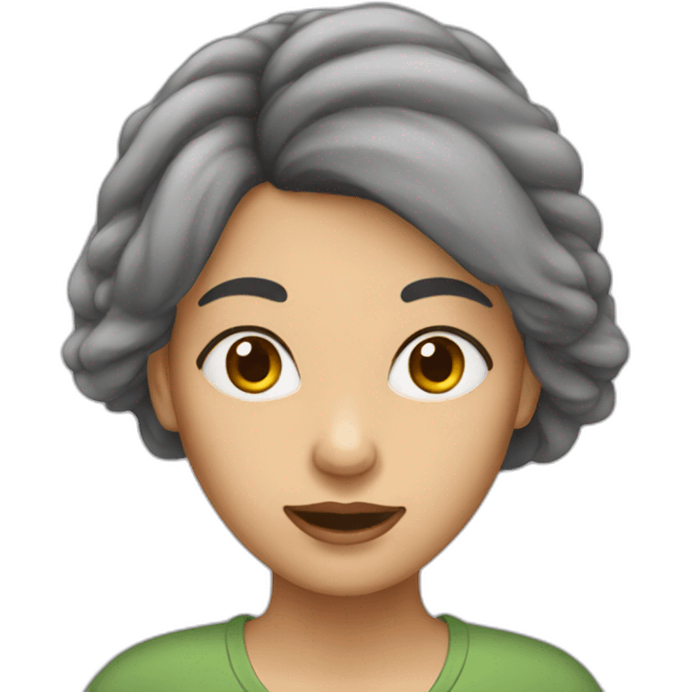 Woman with hair loss  emoji