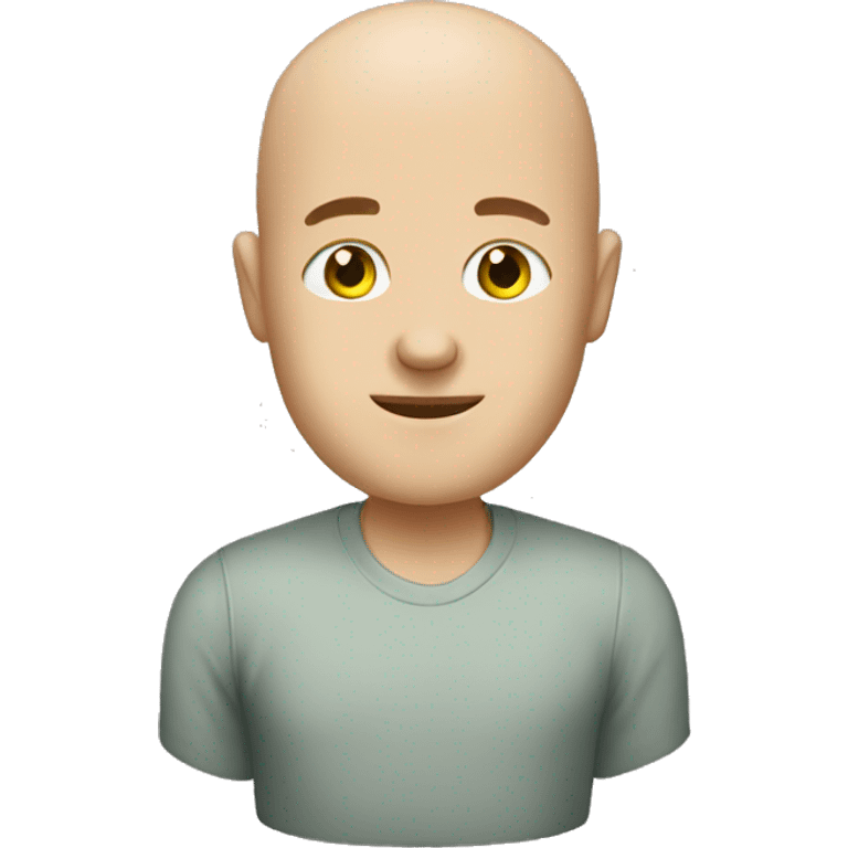 Bald man with pickle emoji