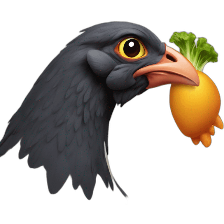 un noir qui mange du poulet emoji