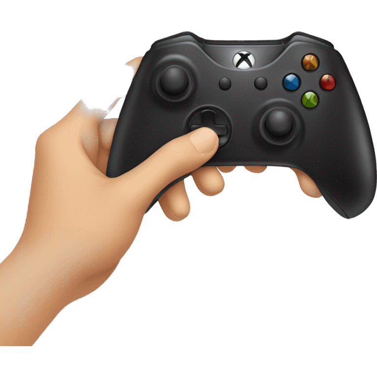 A hand holding an xbox controller emoji