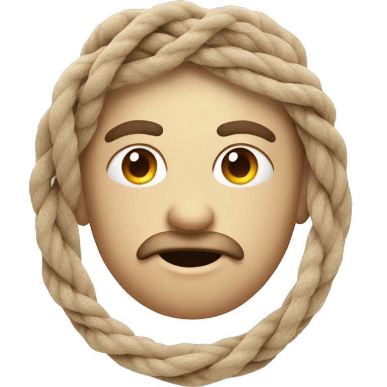 Thinking face and Rope knot emoji