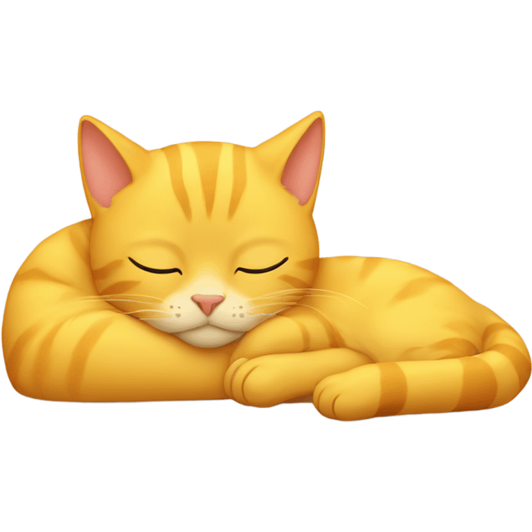 Yellow cat sleeping emoji