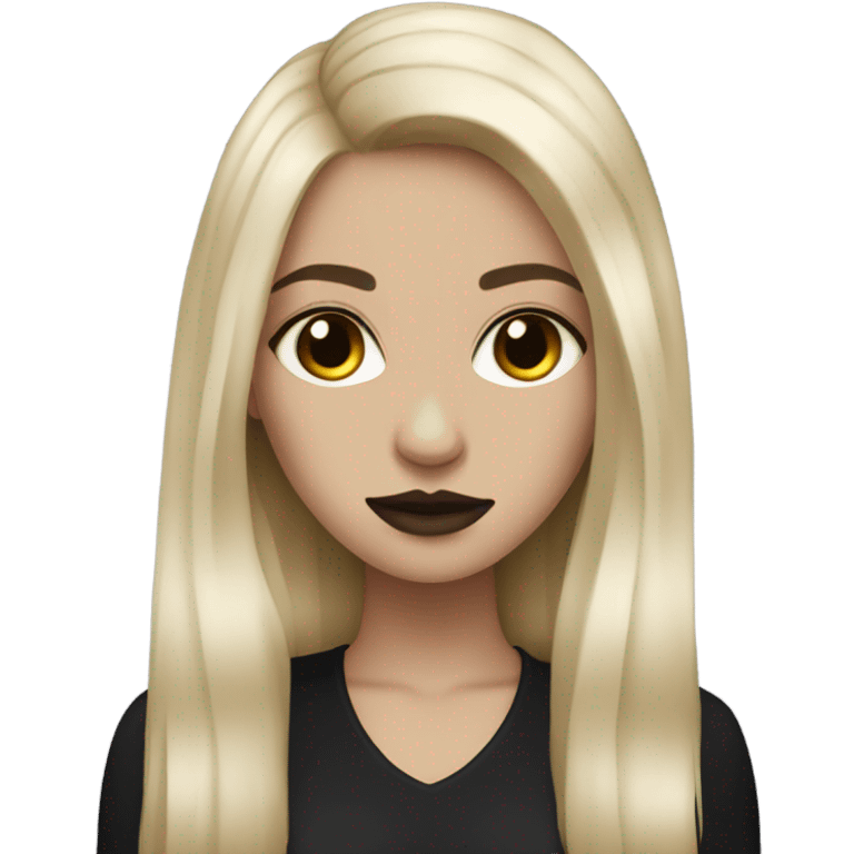 Goth girl with blonde and brown  emoji