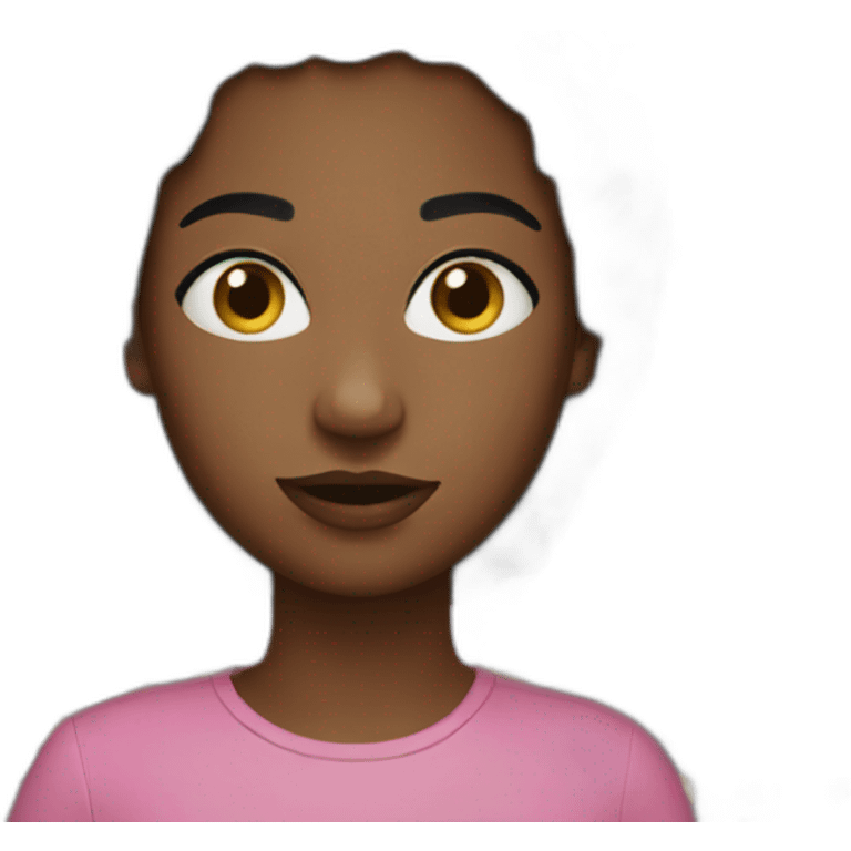 Black girl from tv screen emoji