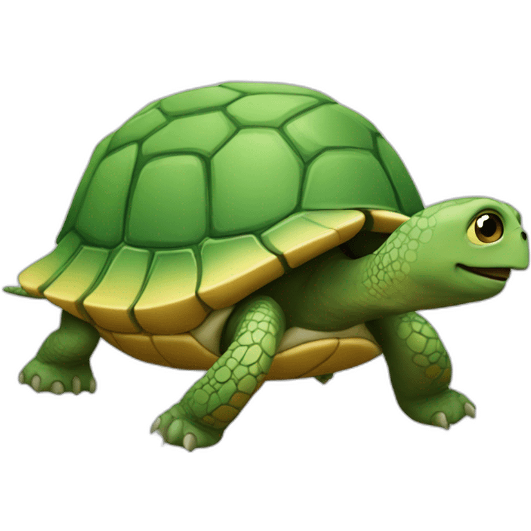 Chat sur une tortue emoji