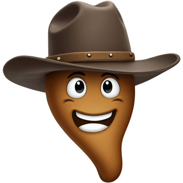 Poop with cowboy hat emoji