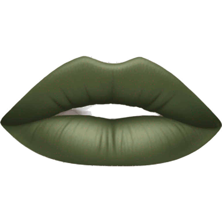 Sage green lipstick emoji