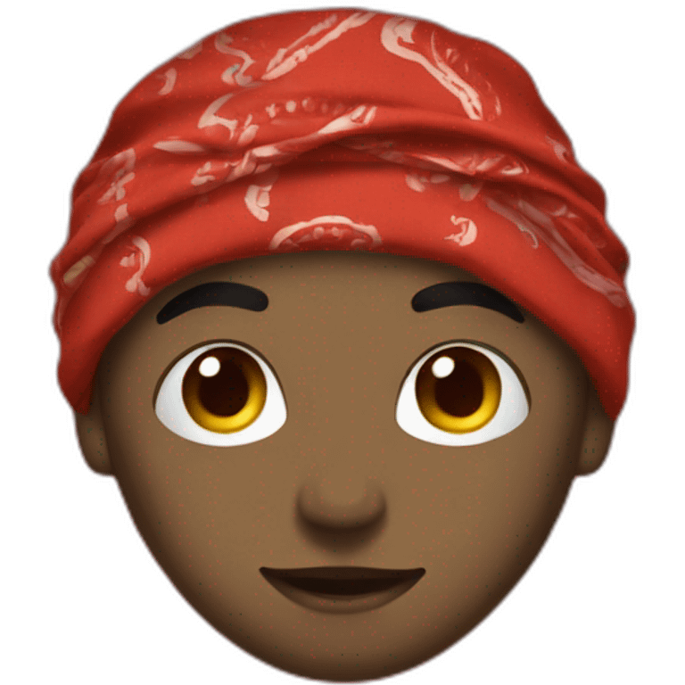 red bandana afroamerican emoji