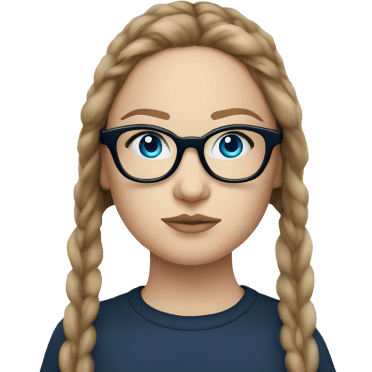 anna delvey blue eyes wearing glasses  emoji