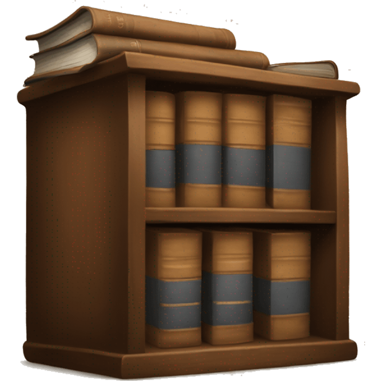 Brown chest of books emoji