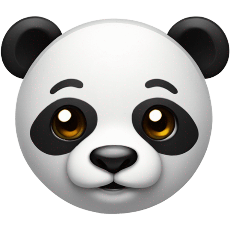 straight faced panda emoji