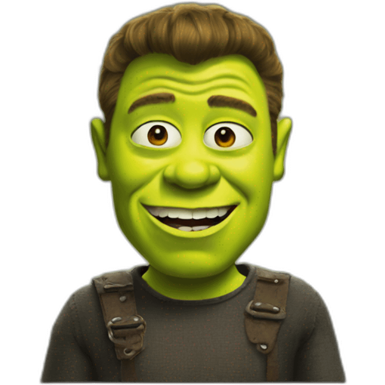 Rick astely as Shrek emoji