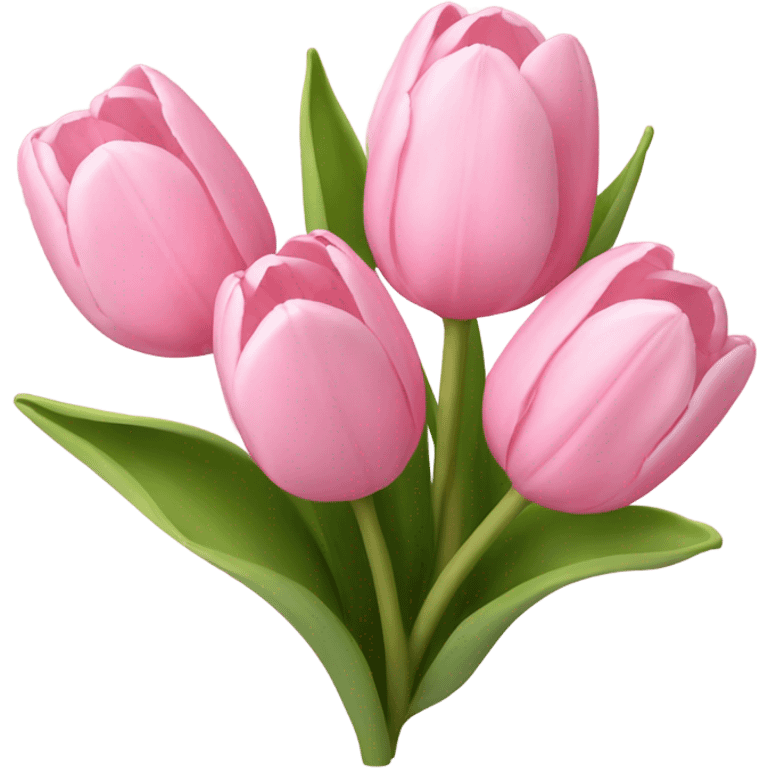 light pink tulip bouqet emoji