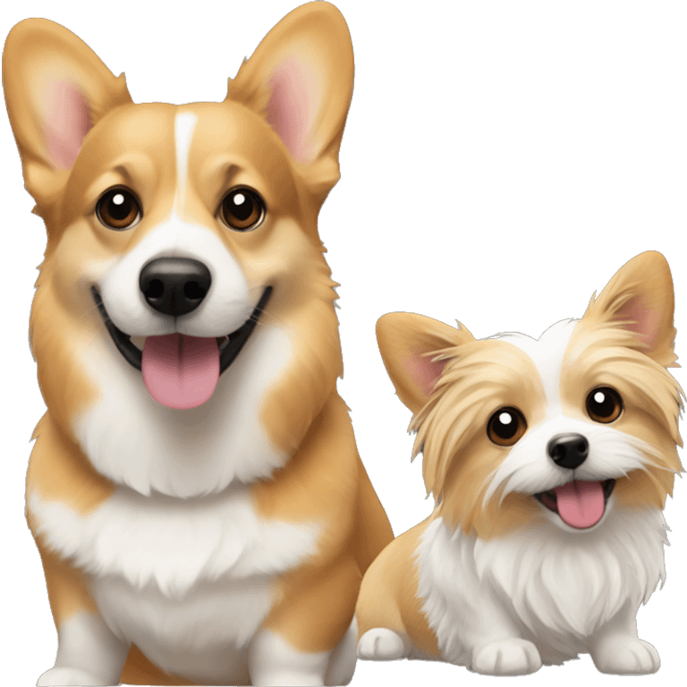 corgi and a morkie emoji