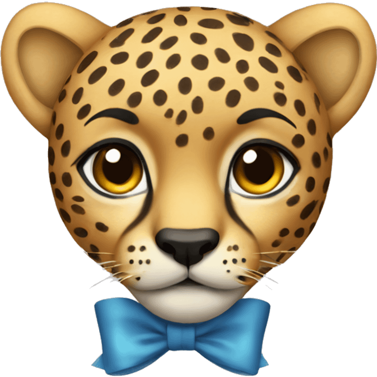 cheetah with bow emoji