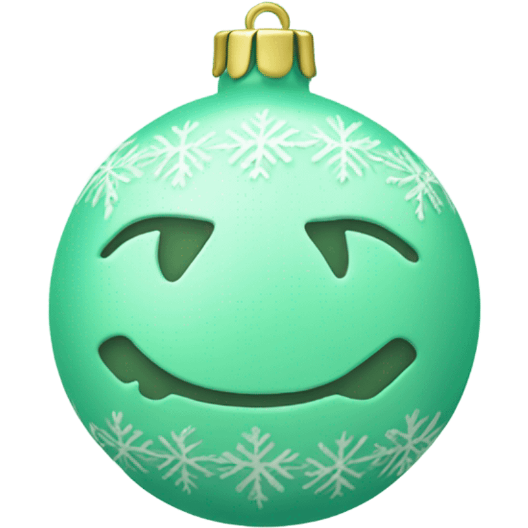 Pastel Green ornament with winter pin  emoji