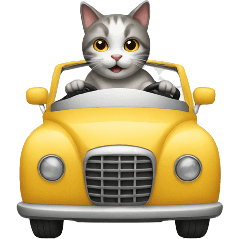 cat driving car emoji