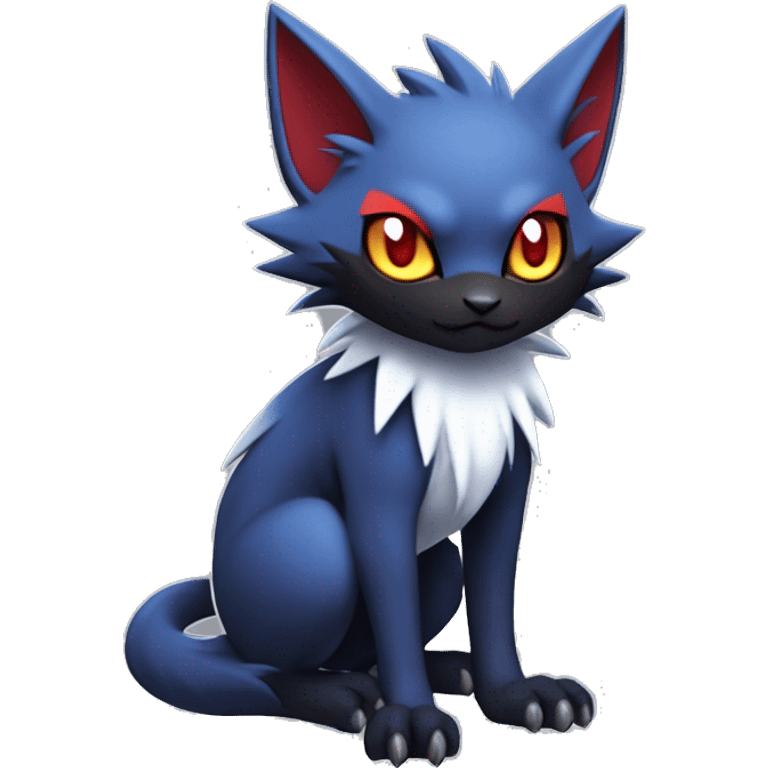 Edgy Cute Cool Kawaii Litten-Zorua-Noibat-Absol-Pokémon Full Body emoji