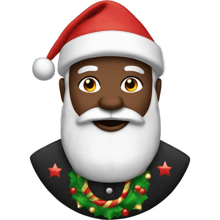 Black pride santa emoji